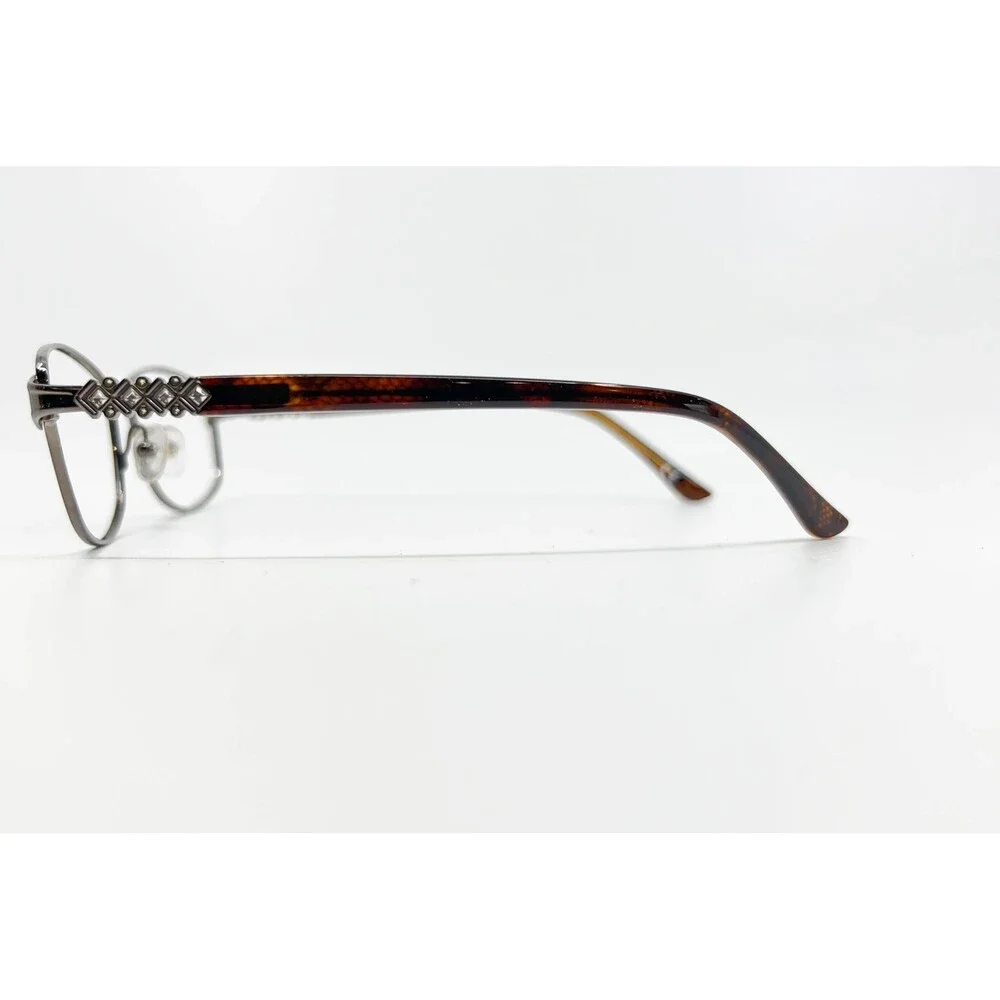 Tres Jolie Eyeglass Frames Womens Brown Full Rim Rhinestone 52-17-135 177 210